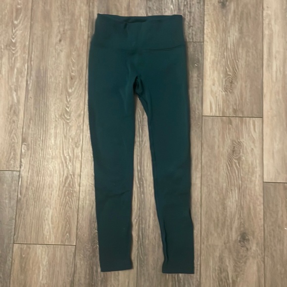 lululemon athletica Pants - LuluLemon High Rise Dark Green Mesh Leggings